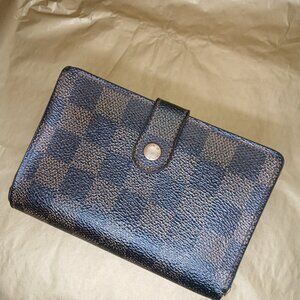 Louis Vuitton Kisslock Portefeuille Viennois Wallet in Damier Ebene